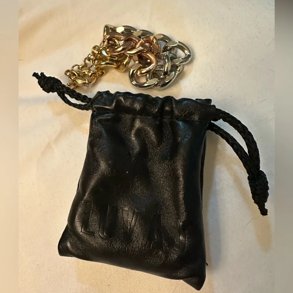 New Luv AJ Tri-Tone Ombre Chain Link Bracelet with‎ original protective bag.