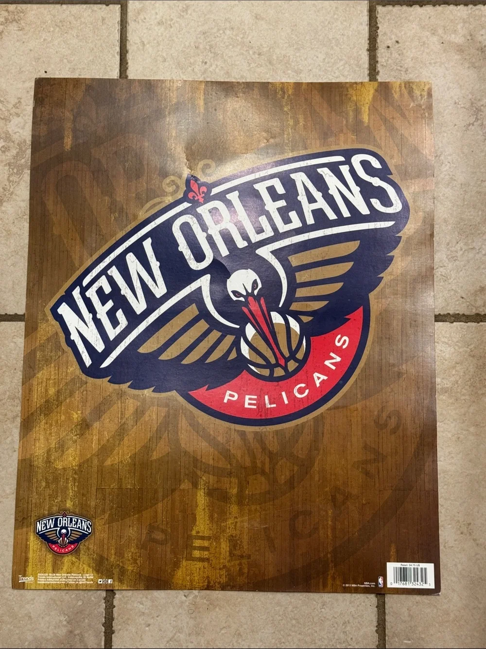 New Orleans Pelicans NBA Basketball Poster measures 16 x 20
