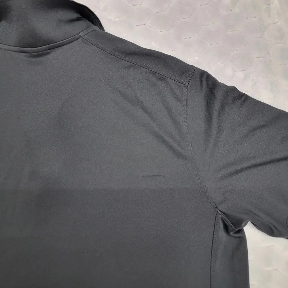 Nike Golf Dri-Fit Polo Shirt Mens XL Black Short Sleeve Embroidered Swoosh