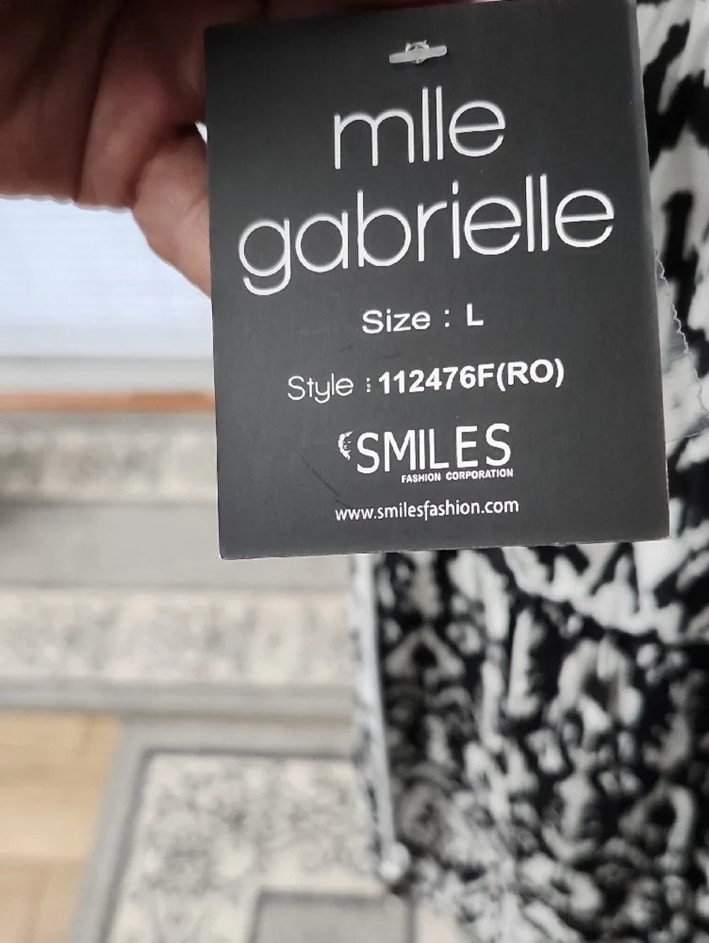 Mlle Gabrielle button gathered black