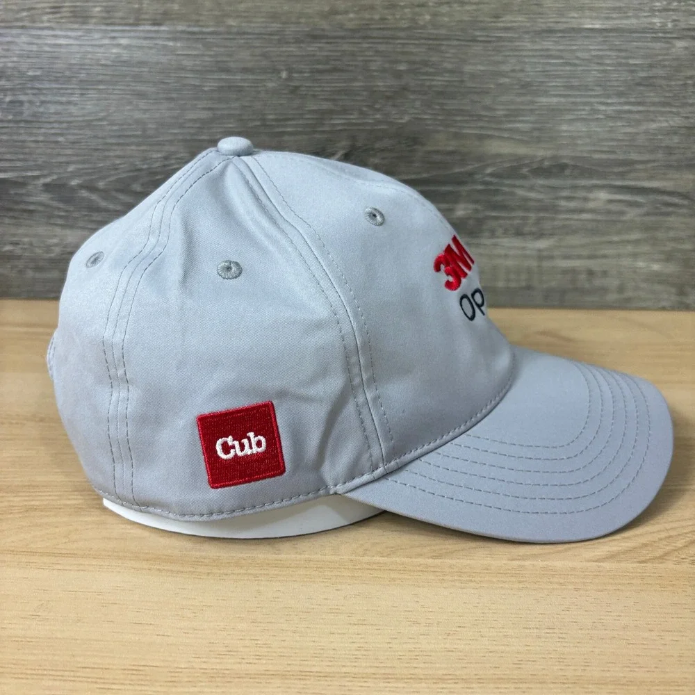 3M Open Hat Cap Strap Back Gray Levelwear Performance Golf Minnesota‎