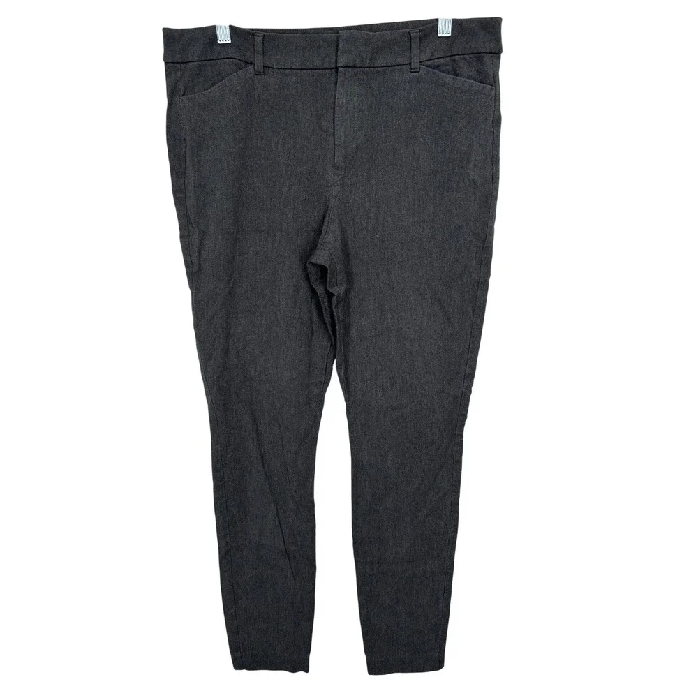 Old Navy High Rise Pixie Secret‎ Smooth Pockets Gray Dress Pants Women's 14 Tall