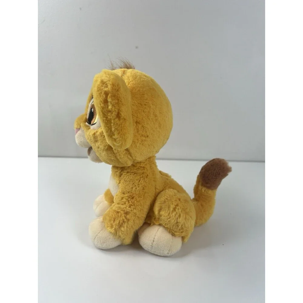 Disney Parks Lion King Simba Baby Lion Cub Sitting Plush Embroidered Eyes 8” Toy