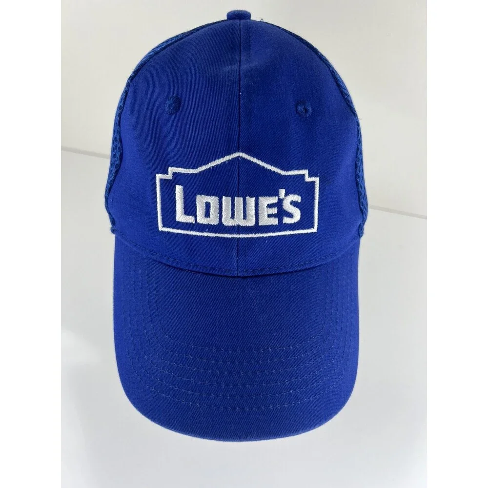 Lowes Hardware Ball Cap Baseball Hat Uniform Embroidered Logo Mesh Back Hat
