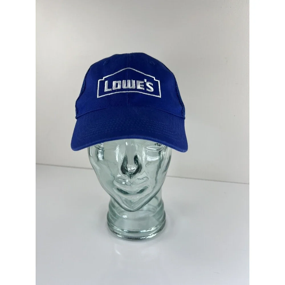 Lowes Hardware Ball Cap Baseball Hat Uniform Embroidered Logo Mesh Back Hat