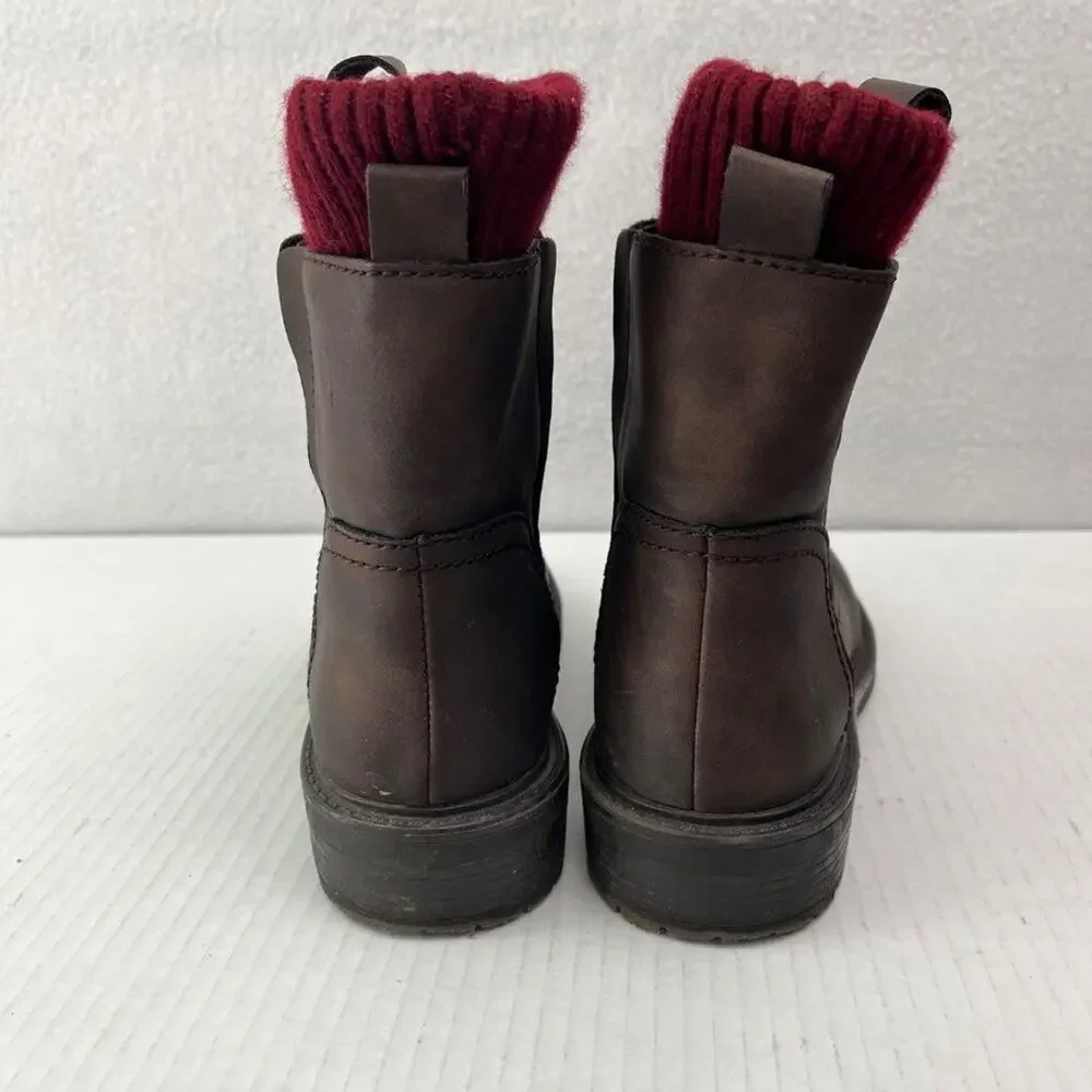 Tommy Hilfiger Boots Womens  6.5 Brown Ankle Boots slip-on sock