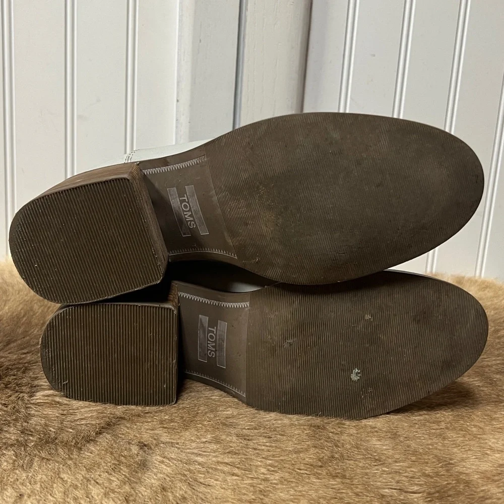 Toms Esme Leather Ankle Boots Booties 7