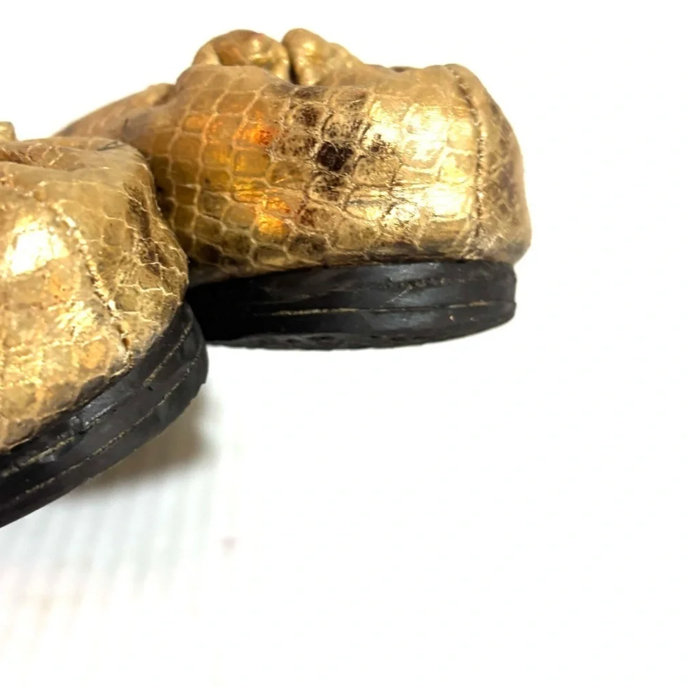 Tory Burch size 6 leather animal print ballet flats round flats round toes