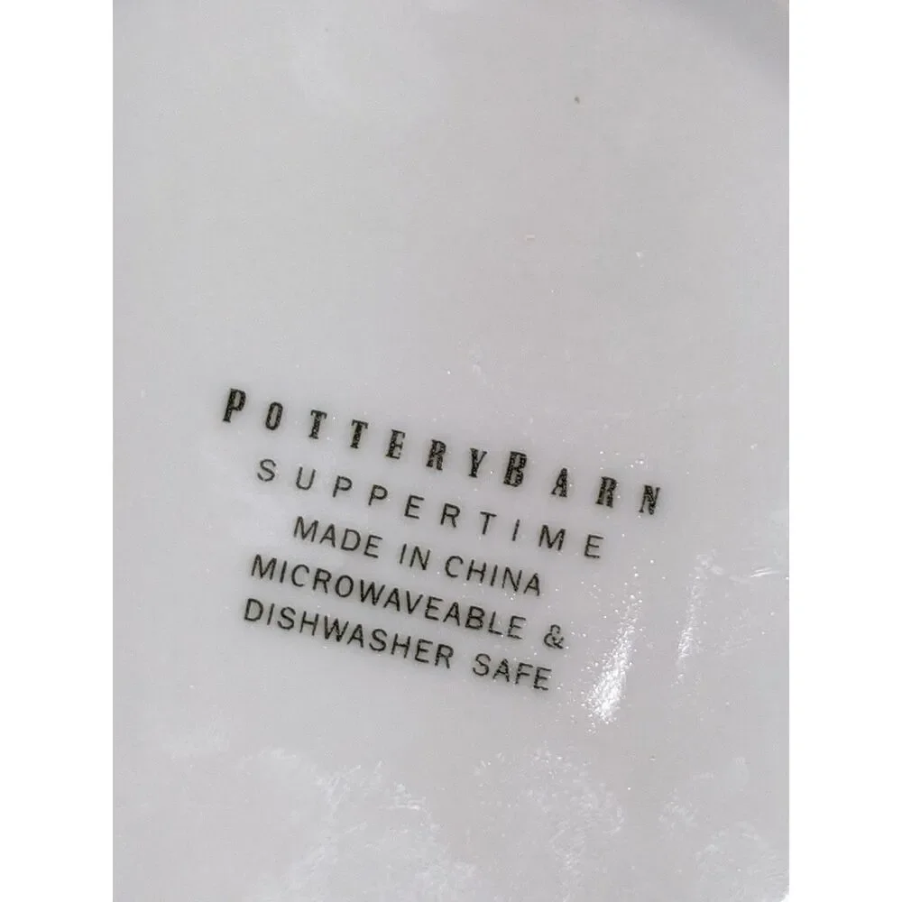 4 Pottery Barn White Plates 8