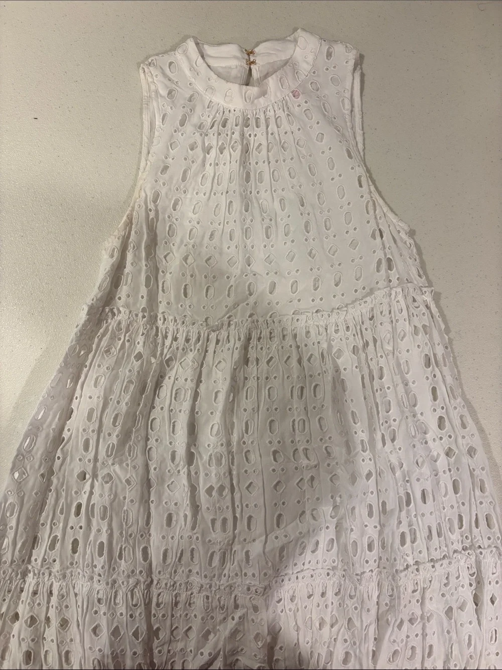 Lilly Pulitzer White Eyelet Tiered Dress
