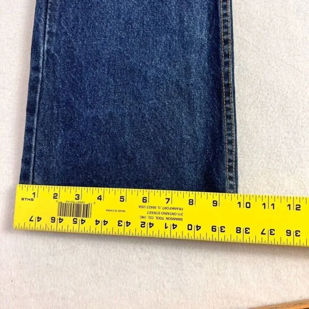 Jordache Jeans Womens 15/16 Blue Mid Rise Dark Wash Bootcut Leg Cowgirl Cowboy