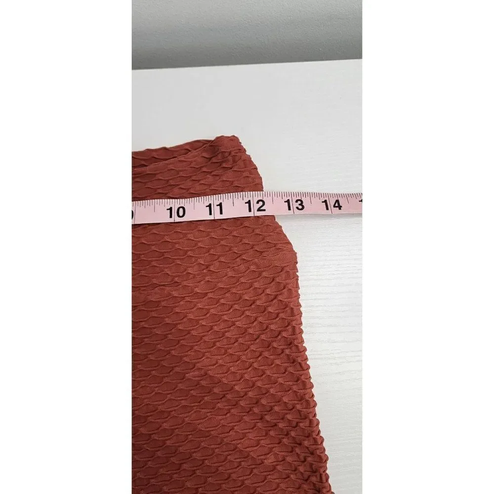 Booty By BraBants One Size Croco Leggings in Rust