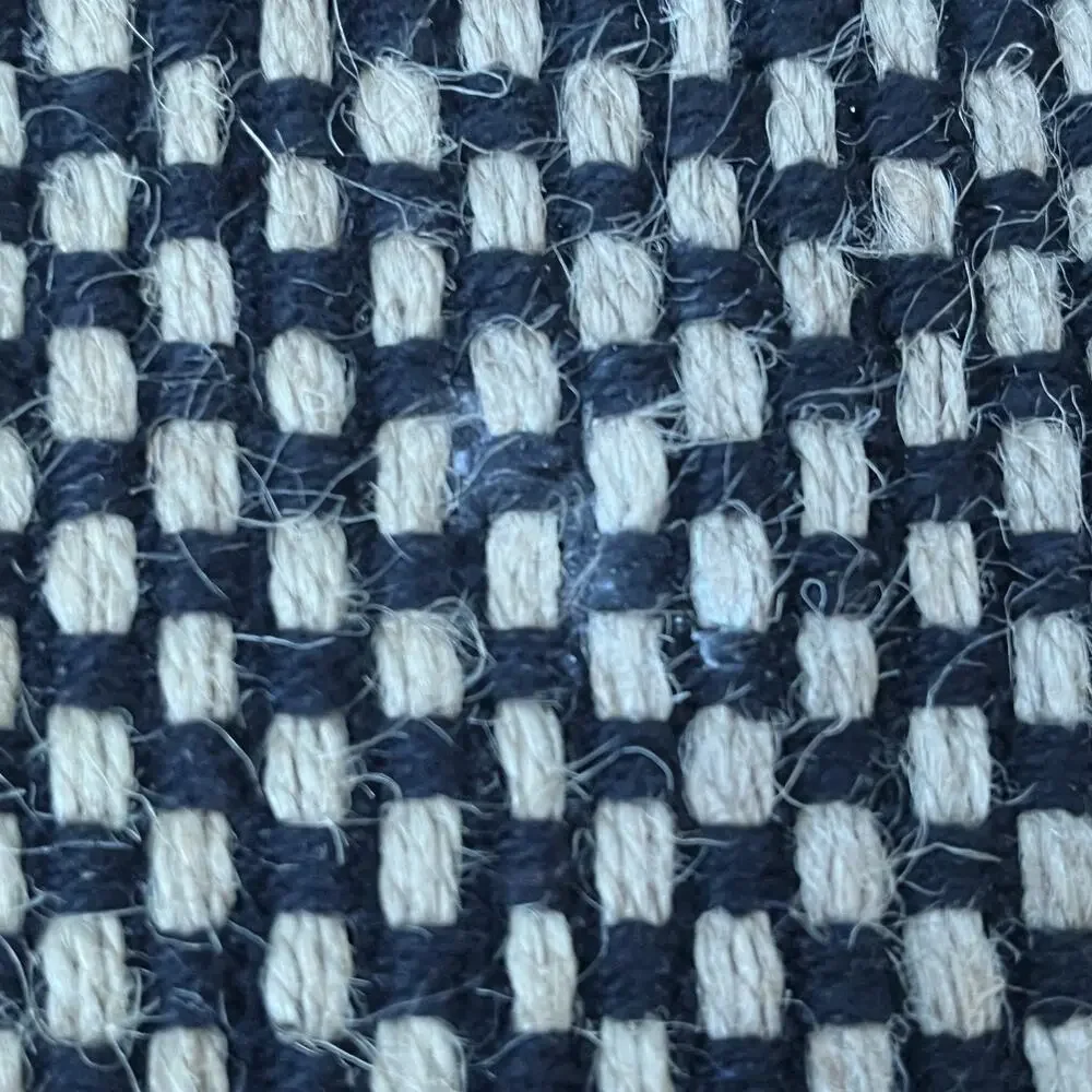 Cottage Weave Black White Hand-woven Placemats 18.5
