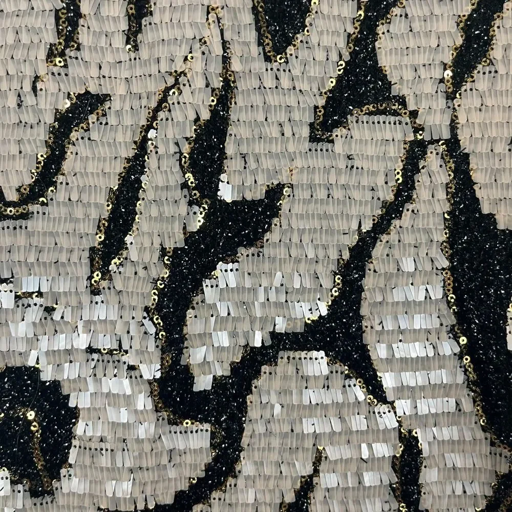 Antonio Melani Pencil Skirt Women's 10 Black Sequin Office Party Glam Profession