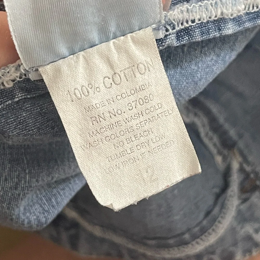 Vintage Carolina Blues 90s Y2K low rise maxi denim skirt