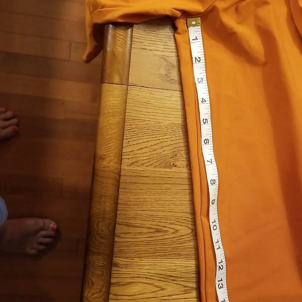 Pumpkin color fall wide leg pants by Lovepoem size large