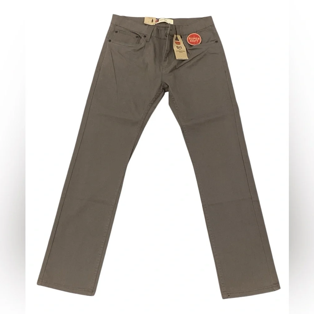 Levi’s 511 Slim Stretch Gray Cotton Pants - Boys 18R - NWT