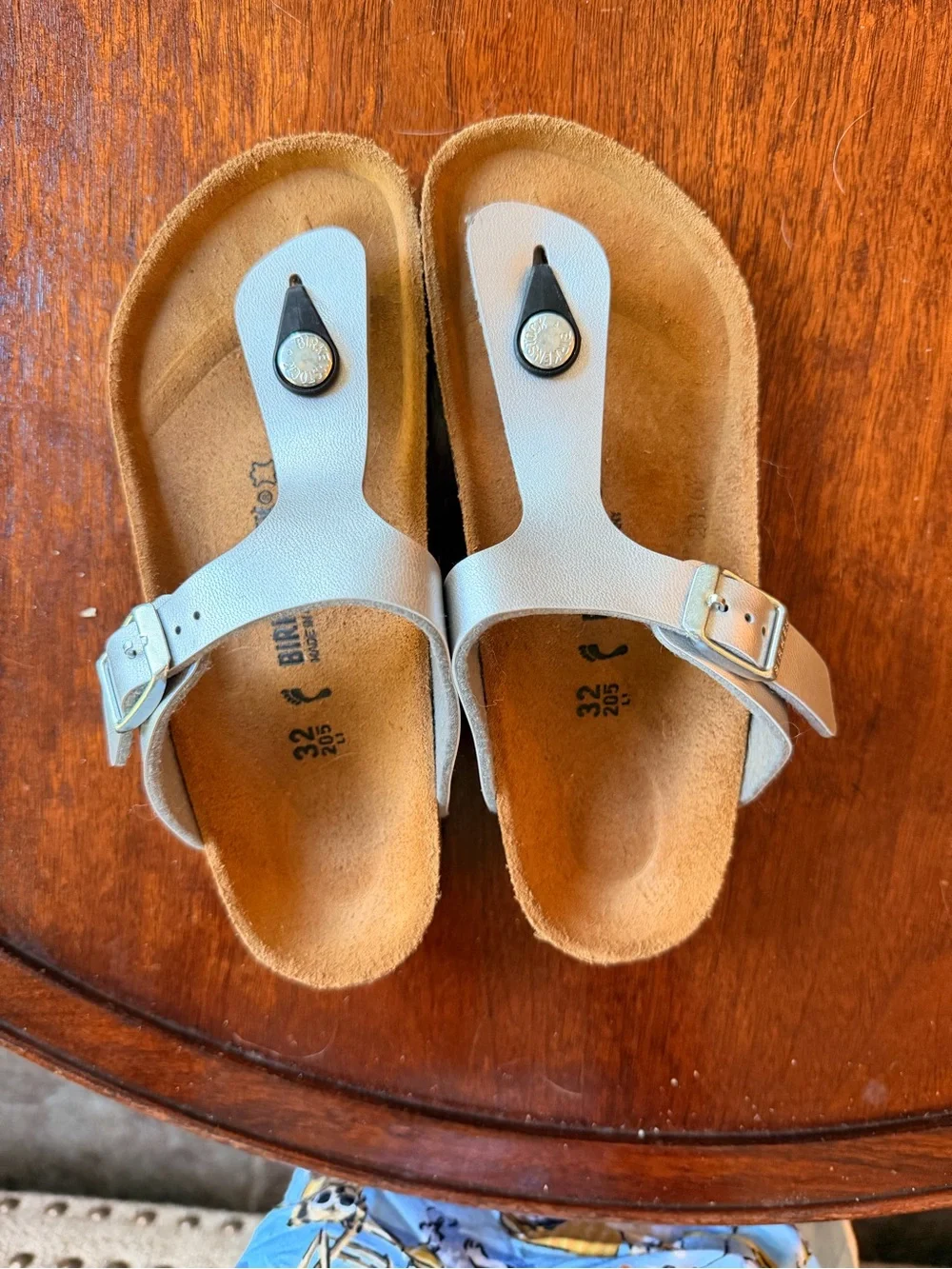 Birkenstock silver leather
