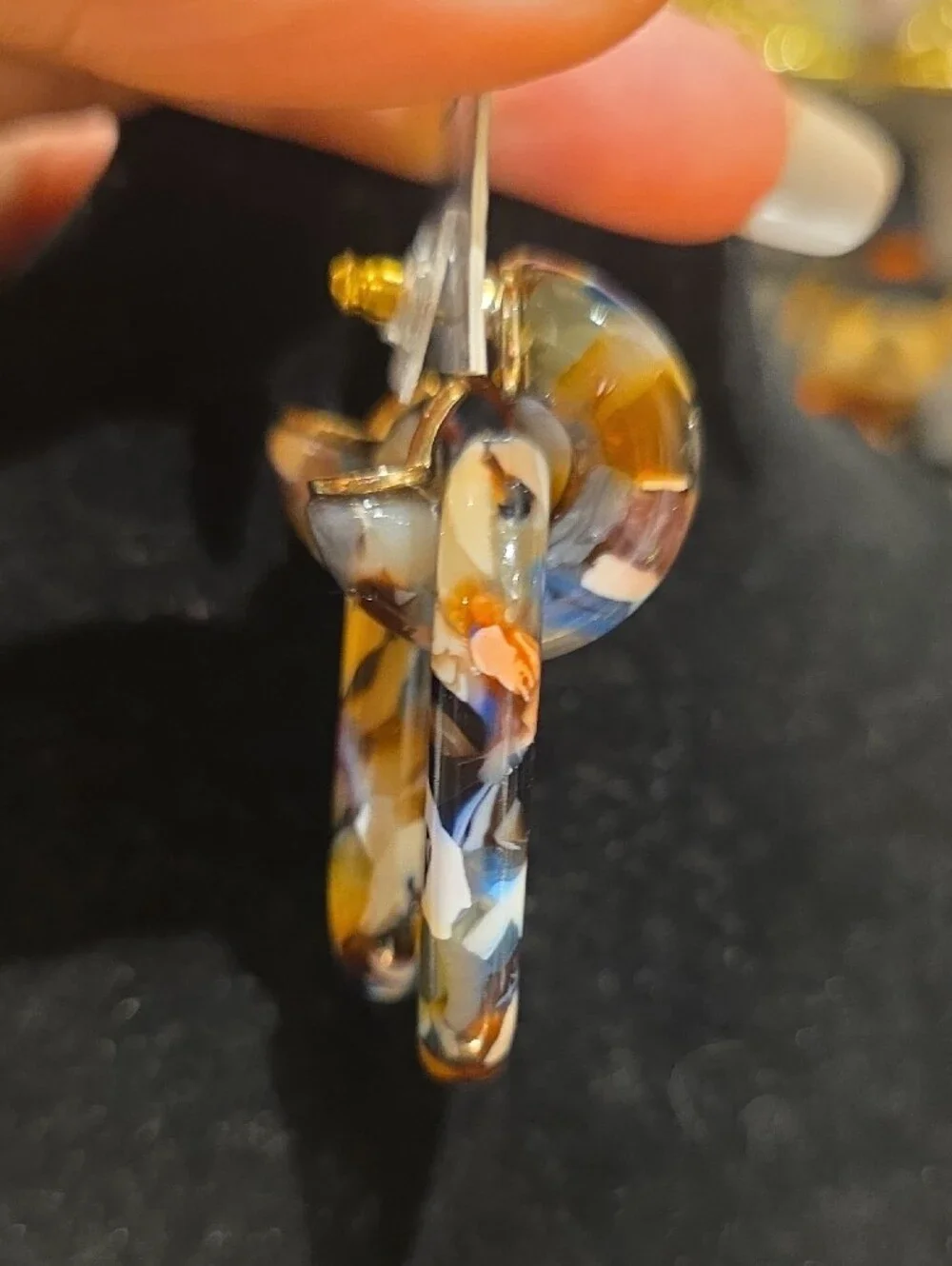 Stella & Dot Multicolor Resin Link Drop Earrings
