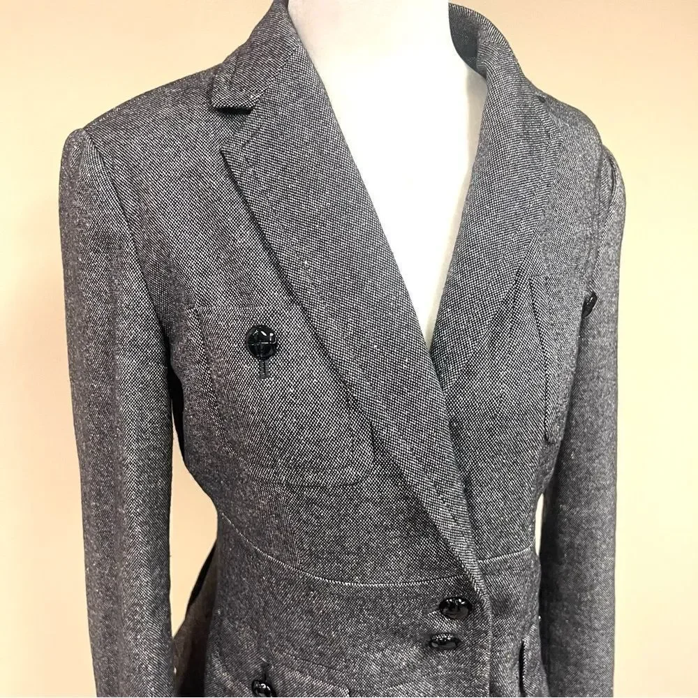 Talbots wool blend black/white jacket.   Size 2