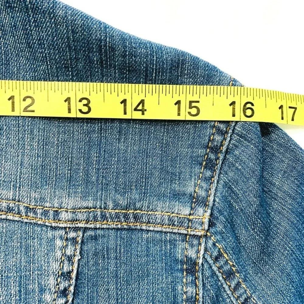 Jag Jeans Short Denim Jacket Stretch Long Sleeve S‎