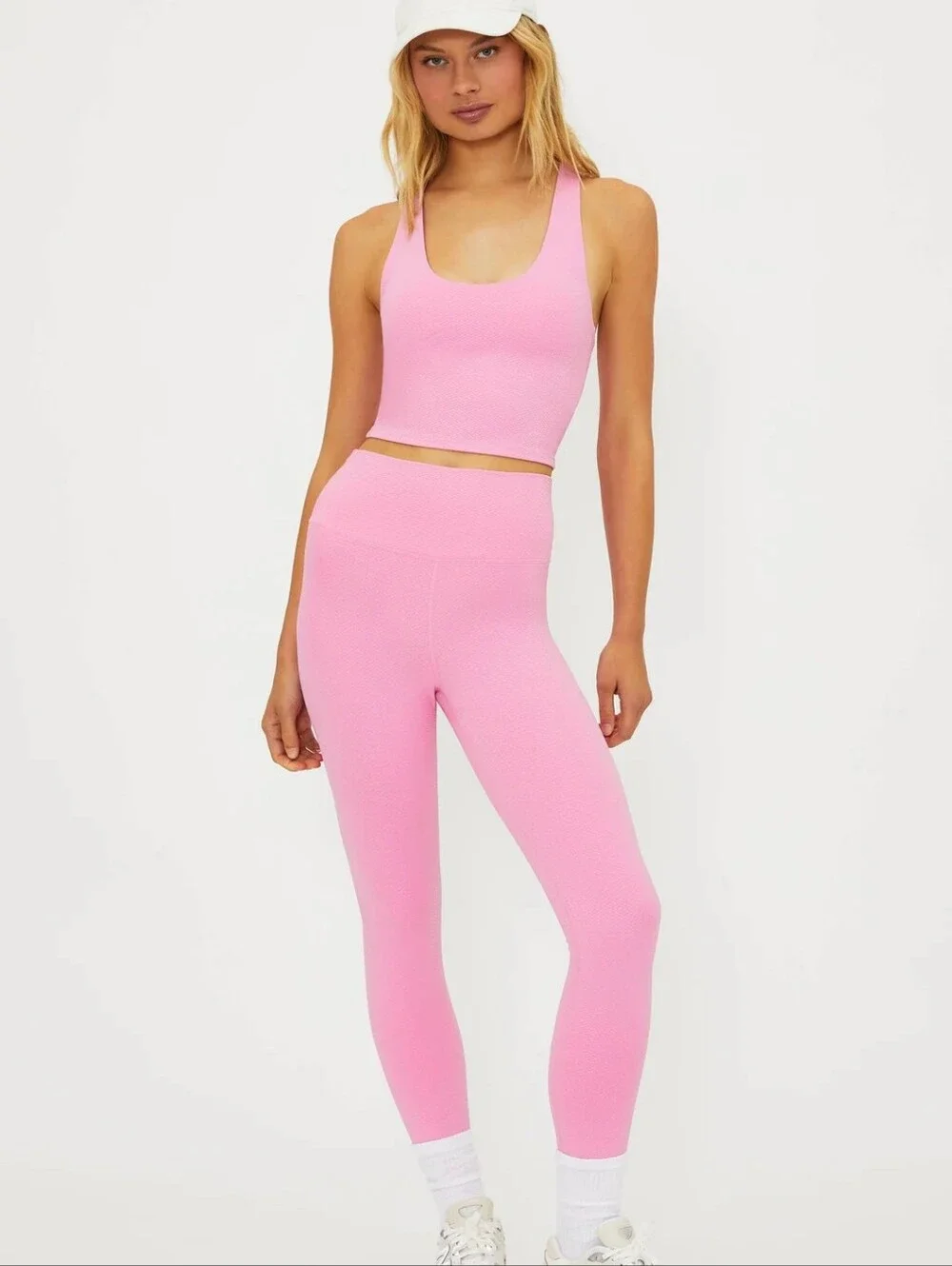 NWT BEACH RIOT Piper Berry Love pink Waffle Legging size XL