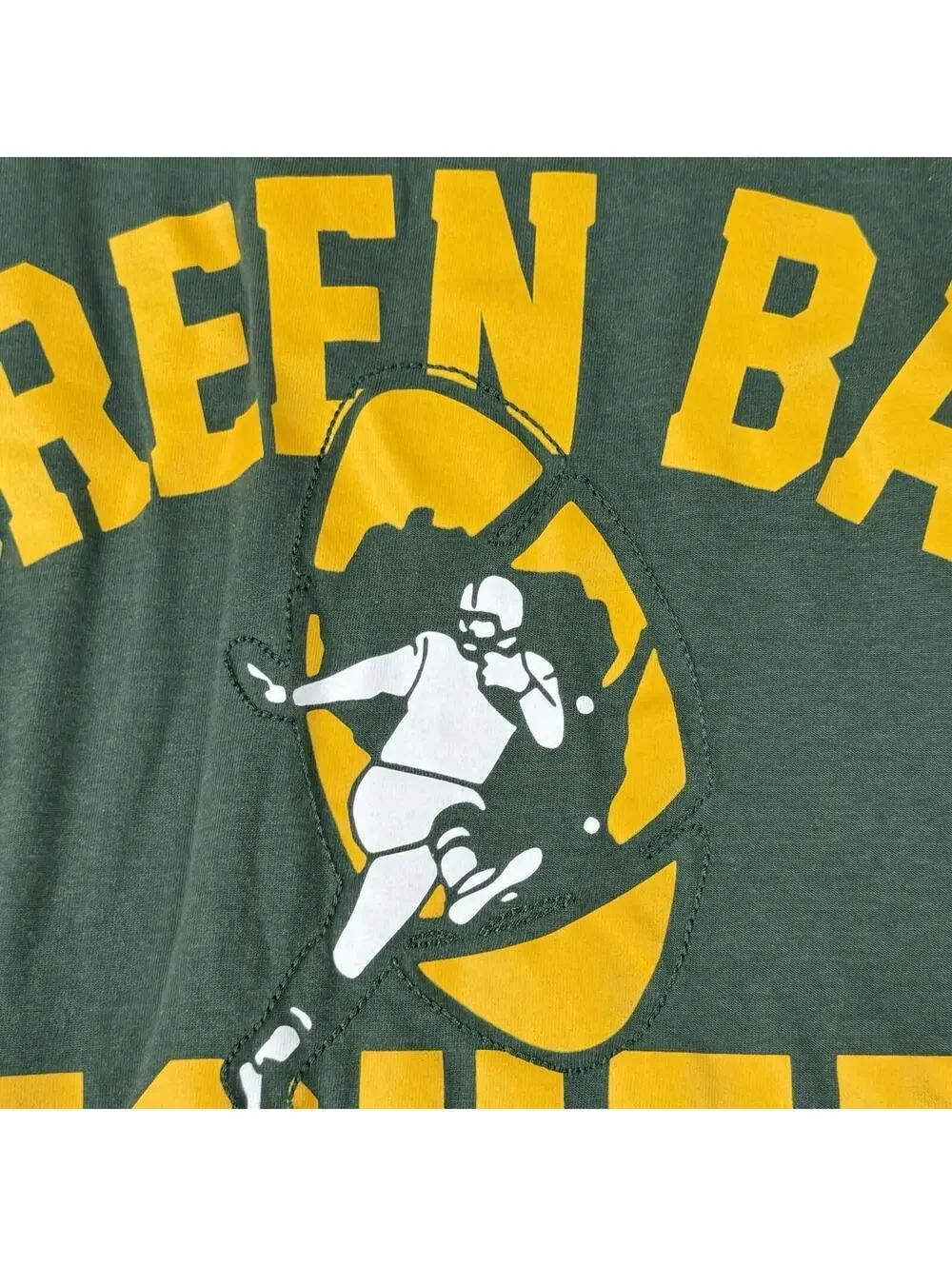Nike Green Bay Packers Men's XXL Throwback Raglan Long Sleeve NFL Grapic Sporty