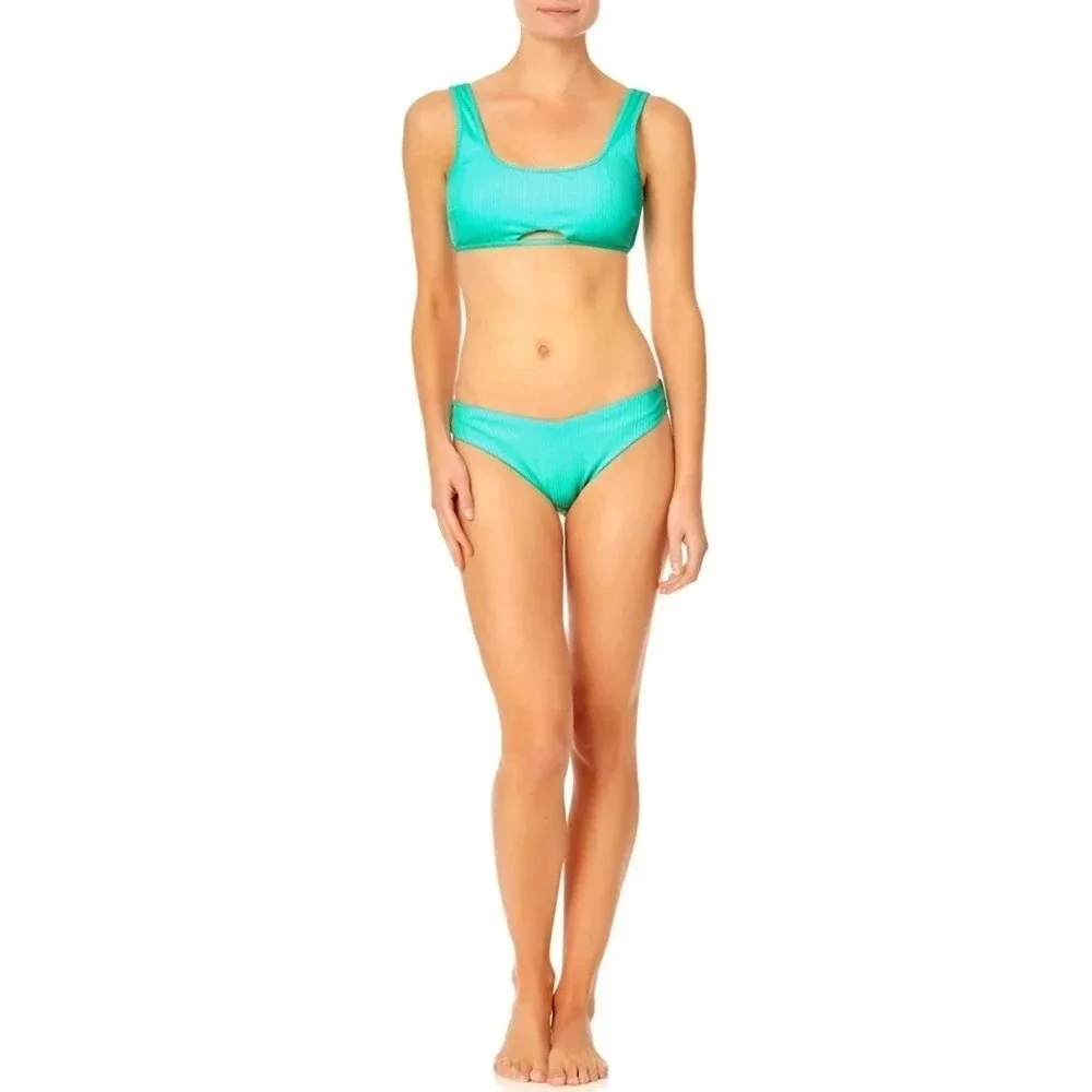 Nobo Peekaboo Bikini Bralette Swim Top Mint Green