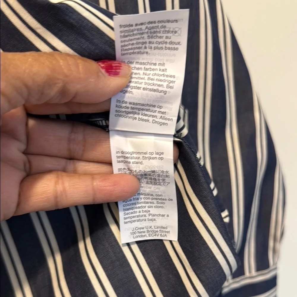 J. Crew Black and White Casual Button Down Shirt