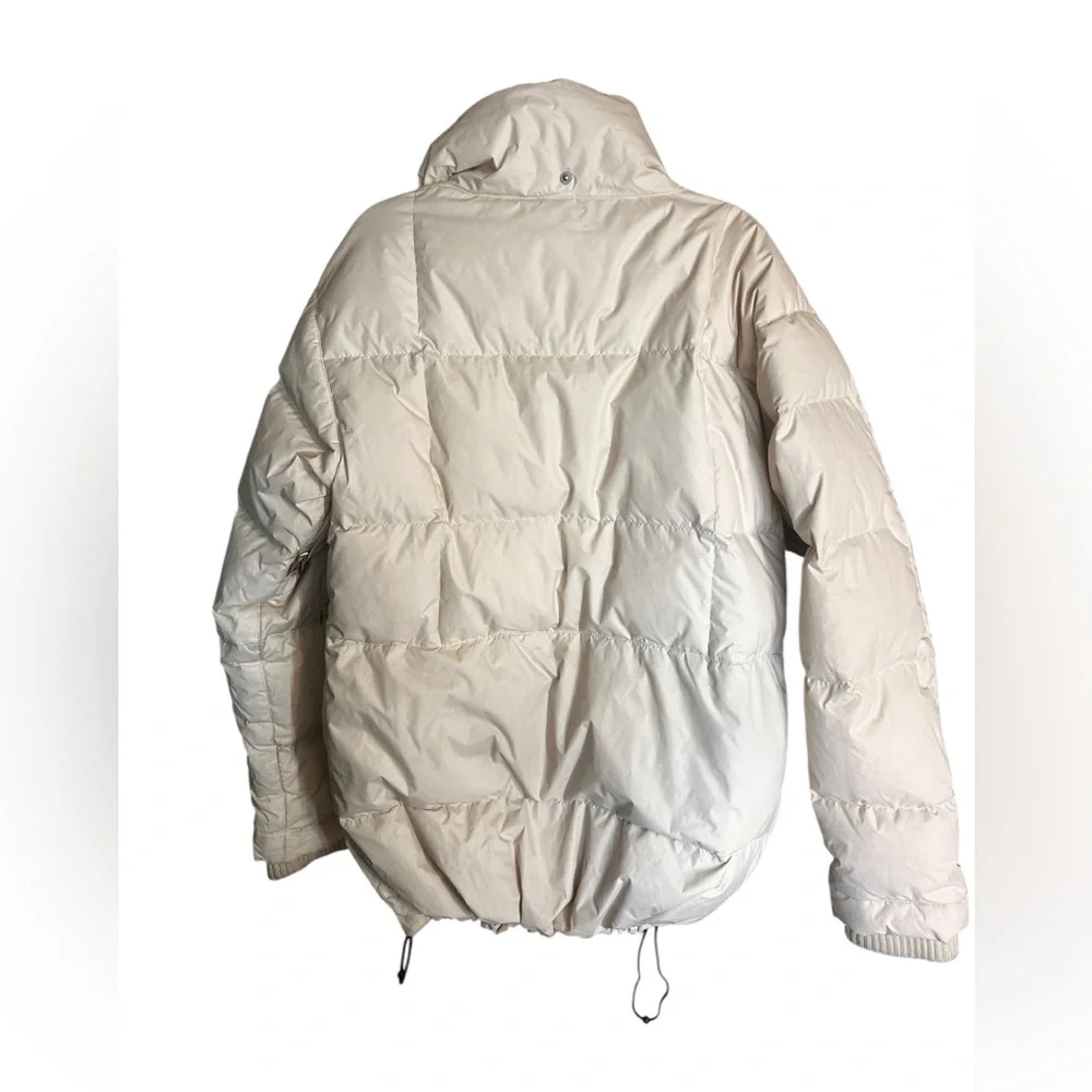 Holden Weston Stripe Down Puffer Jacket - women Medium - White/Grey - No Hood