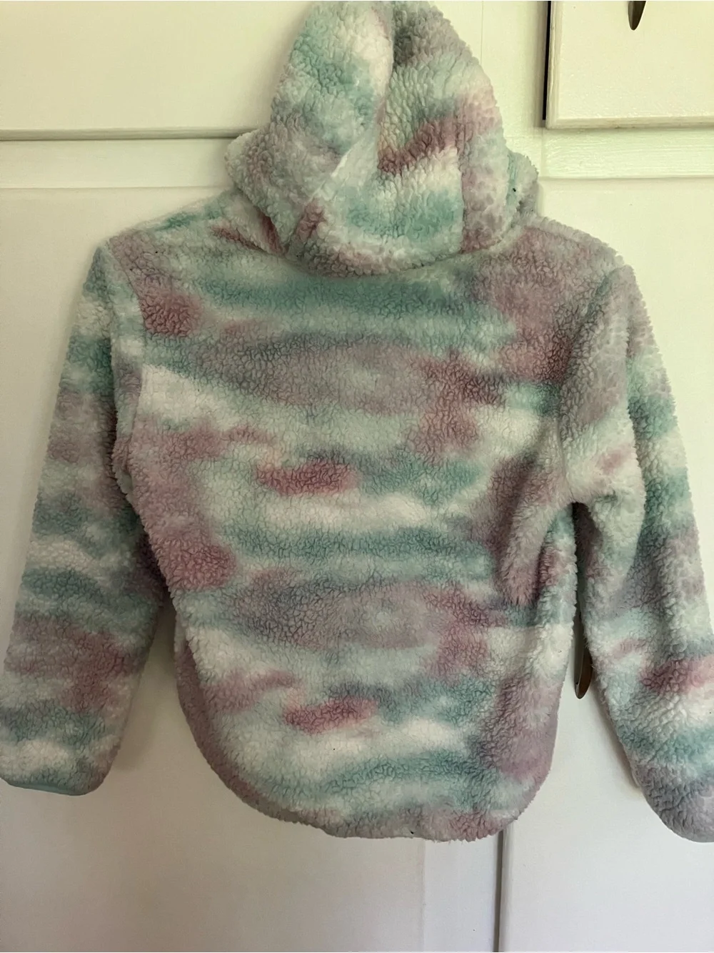 Eddie Bauer Kids Pastel Tie-Dye Fleece Jacket in Mint, Pink & White