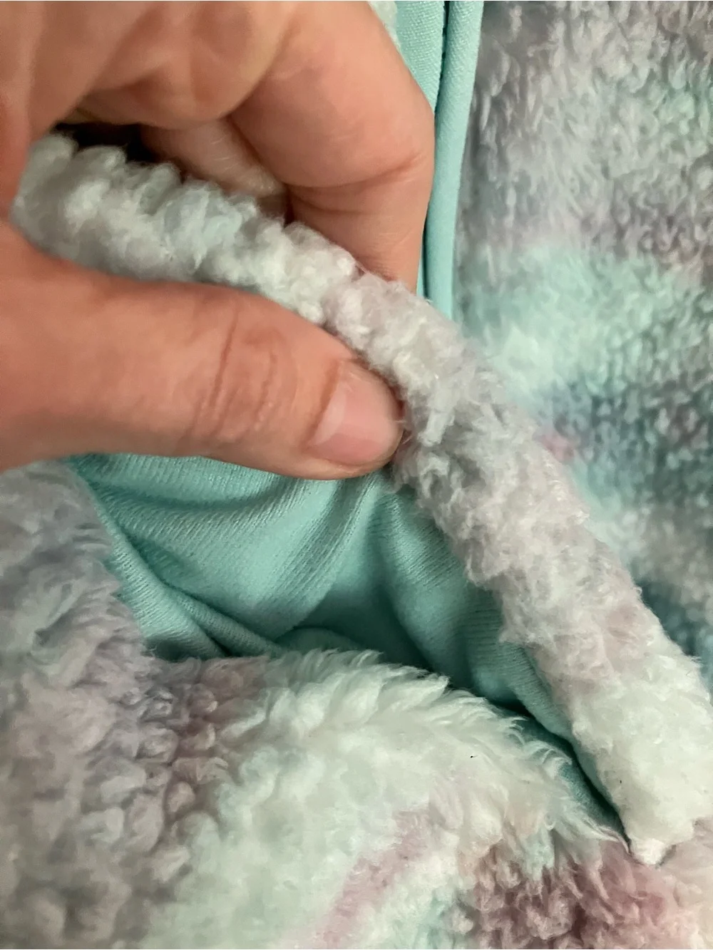 Eddie Bauer Kids Pastel Tie-Dye Fleece Jacket in Mint, Pink & White