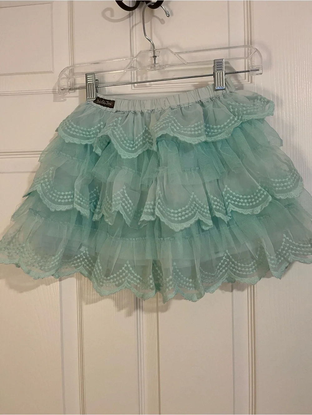 Matilda Jane Tiered Ruffle Skirt in Mint Green 6