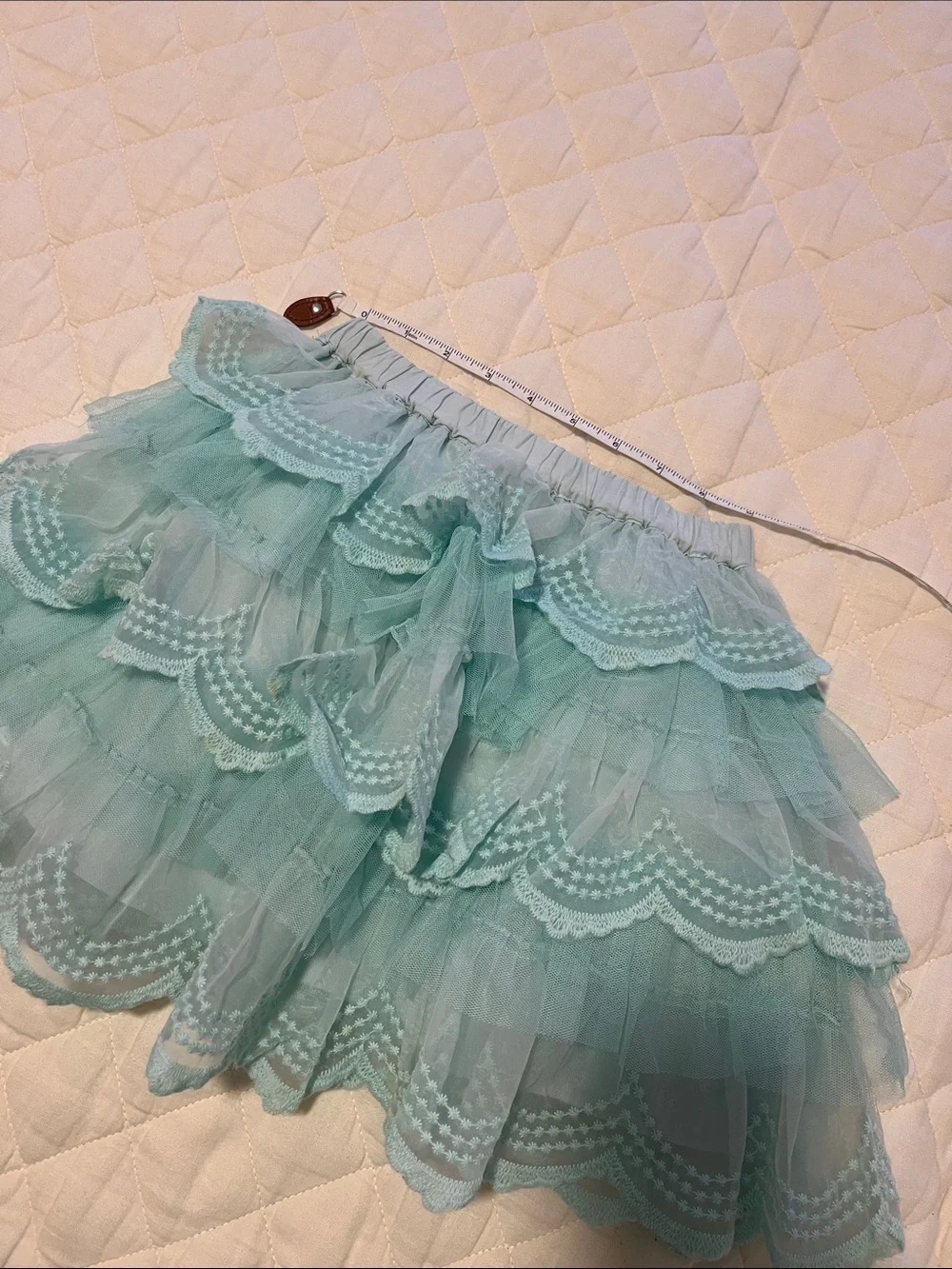 Matilda Jane Tiered Ruffle Skirt in Mint Green 6