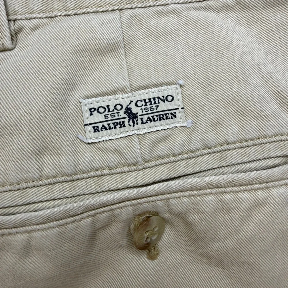 VTG Polo Ralph Lauren Chino Pants Andrew Pant 38x32 (FIT 36x30) Khaki Pleated P