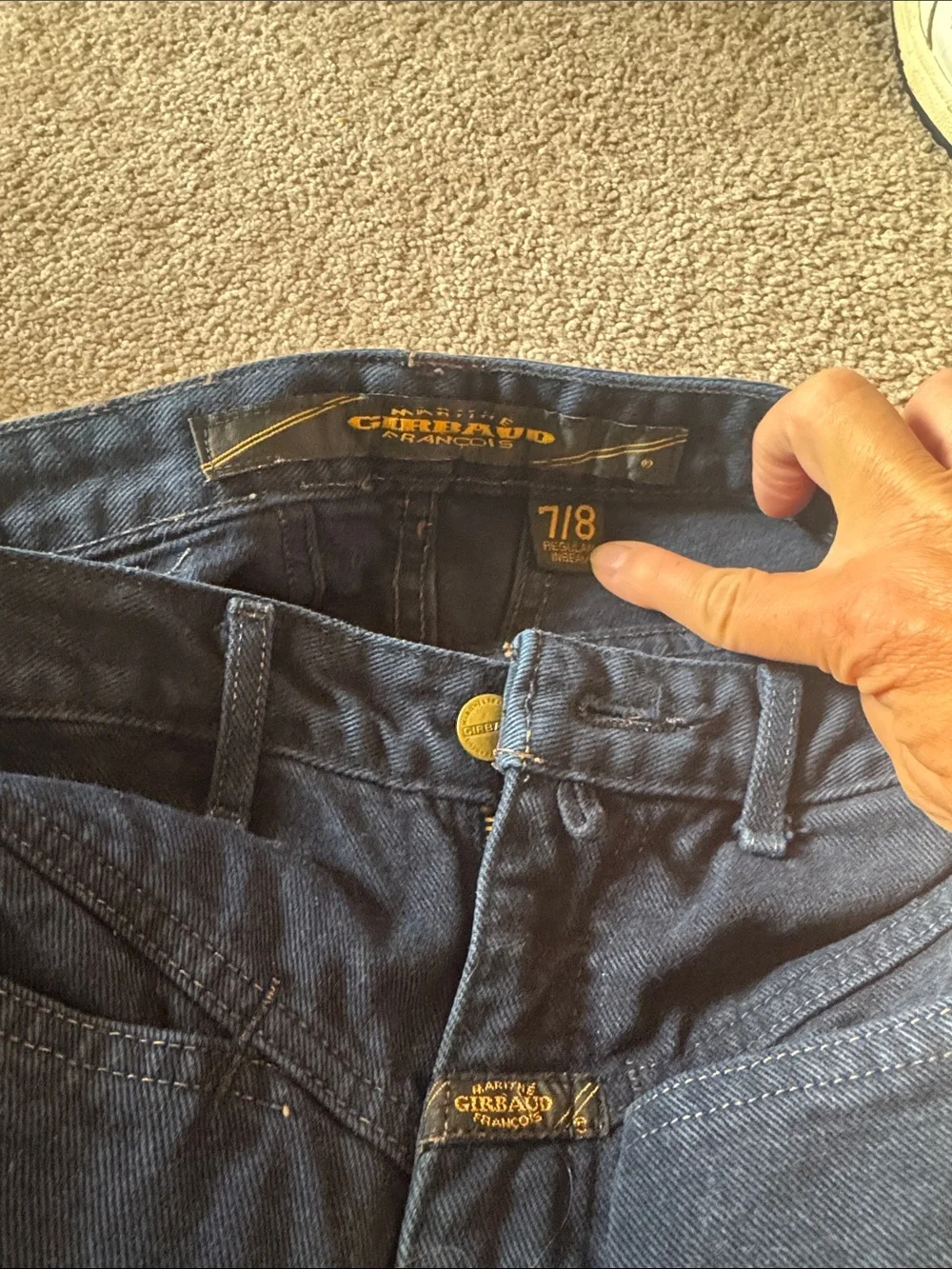 Vintage Marithe Francois Girbaud Straight leg Jeans blue retro stone washed