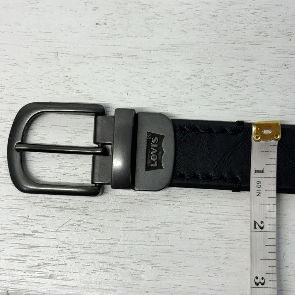 Levis Belt Black‎ Brown Leather Convertible Flip 38-40