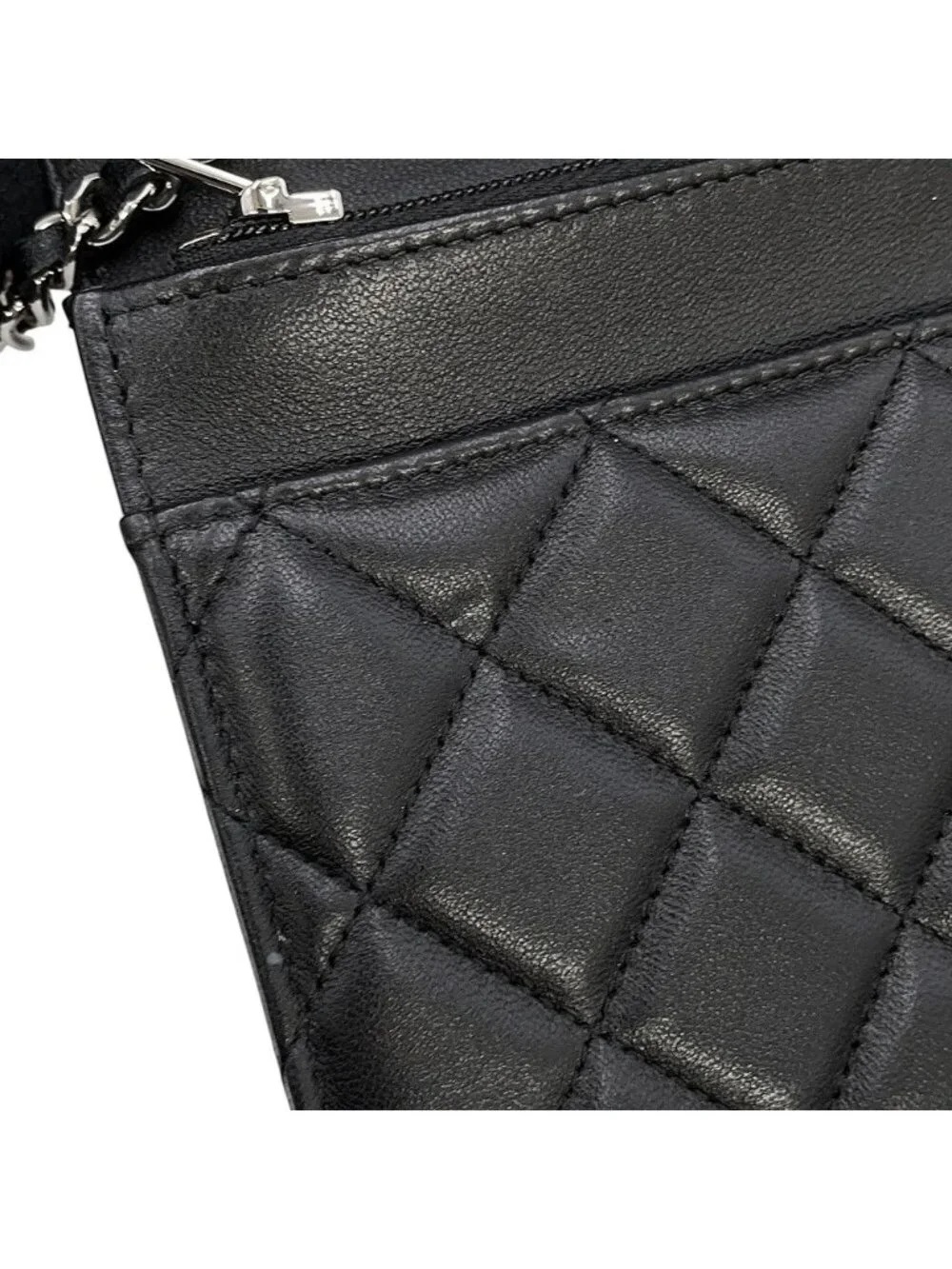Chanel Chain Wallet Classic Quilted CC Logo Lambskin Black