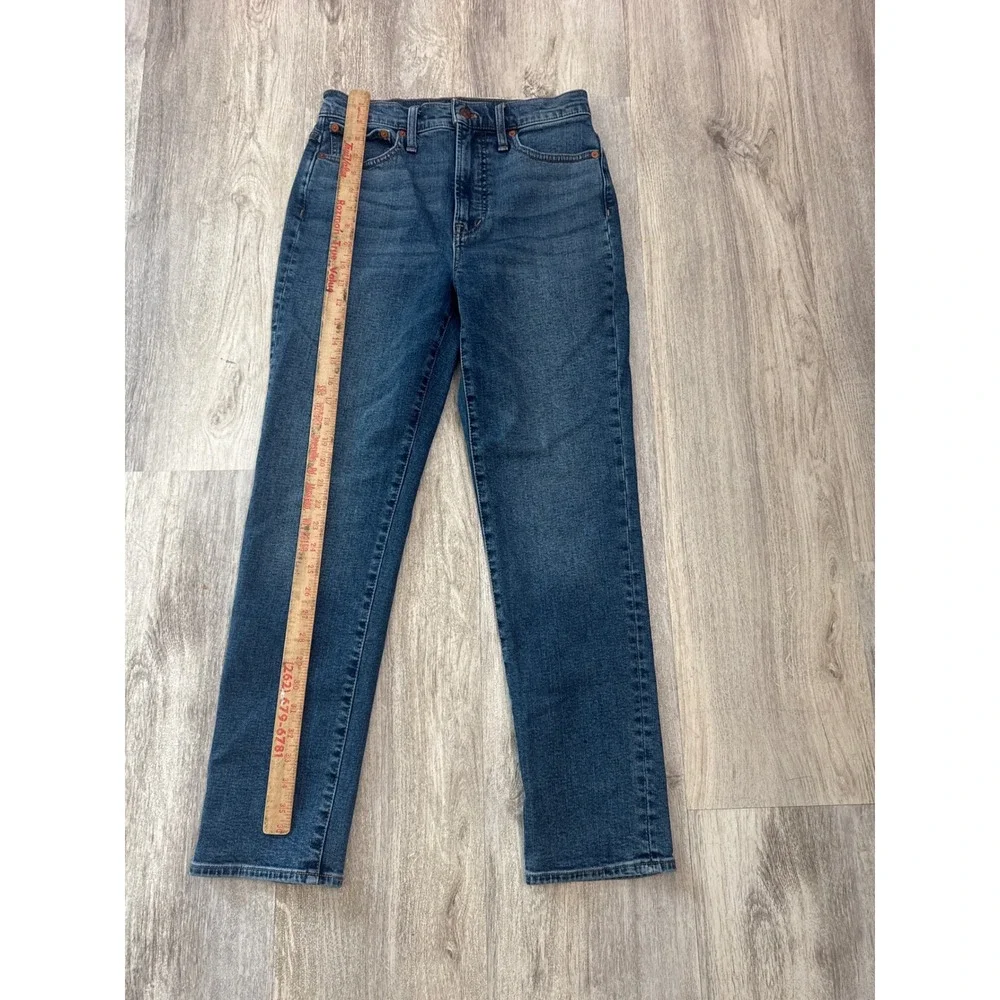 Madewell The Perfect Vintage Jean High Rise Straight Leg Dark Wash Blue Size 26