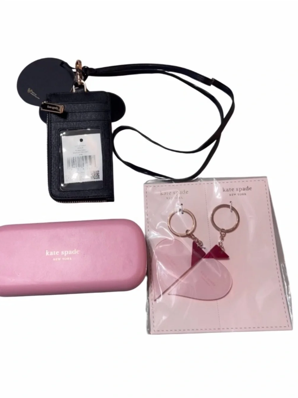 Kate Spade & Disney x Kate Spade Bundle  Eyeglass Case Lanyard & Key Chains