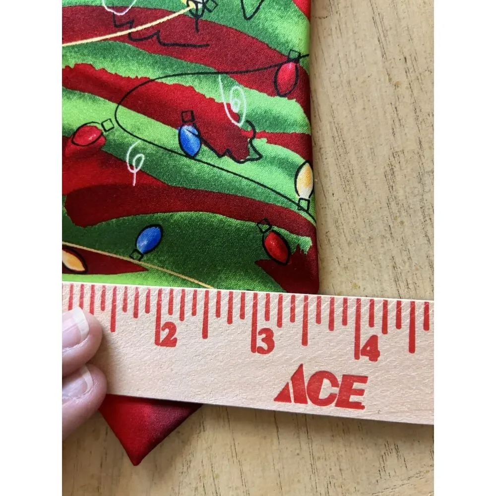 Vintage Jerry Garcia Silk Christmas Tie Collection 56 Abstract Tree Red Holiday