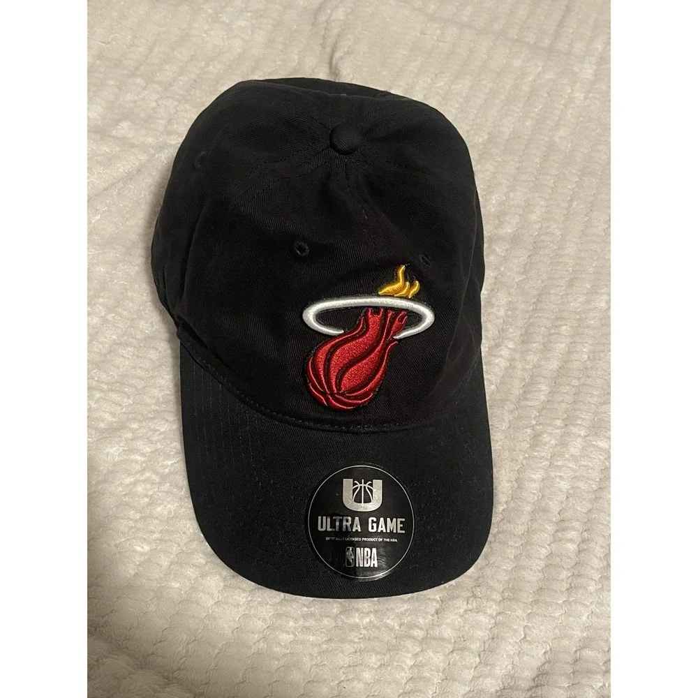 Miami Heat Black NBA Hat One Size Snapback