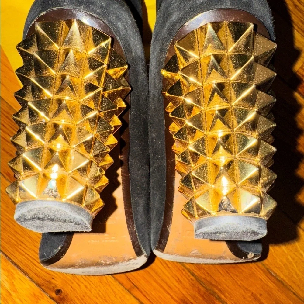 Fendi black suede