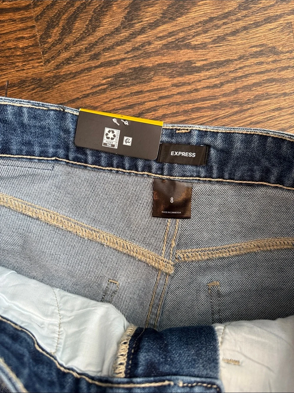 Express blue silhouette back