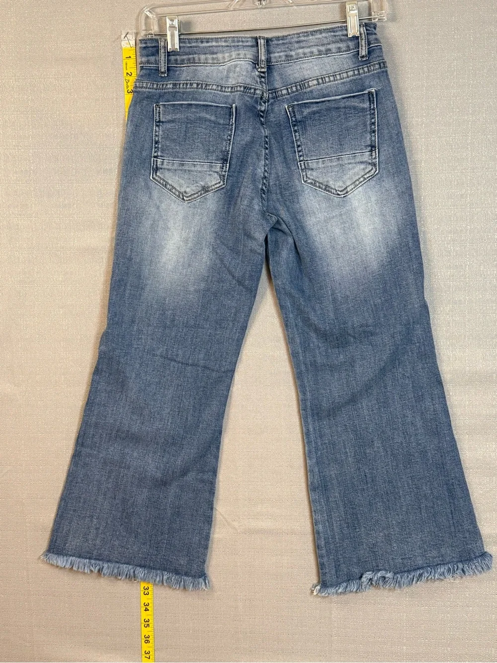 Hype Light Blue Frayed Hem Wide-Leg Jeans