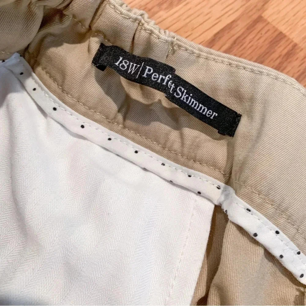 Talbots Perfect Skimmer Tan Khaki Crop Pants