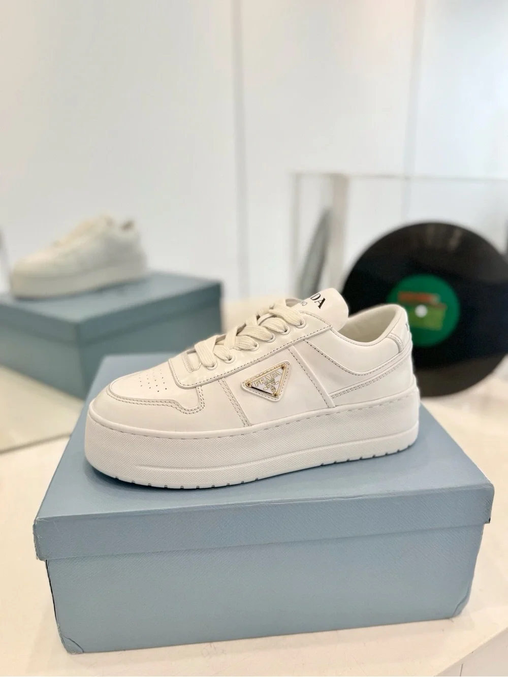 Prada. classic white