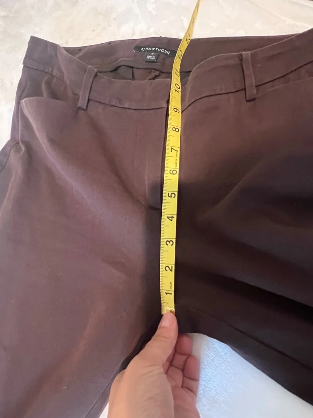 41 Hawthorn Brown Straight Leg Career Pants Size 10 Stretch