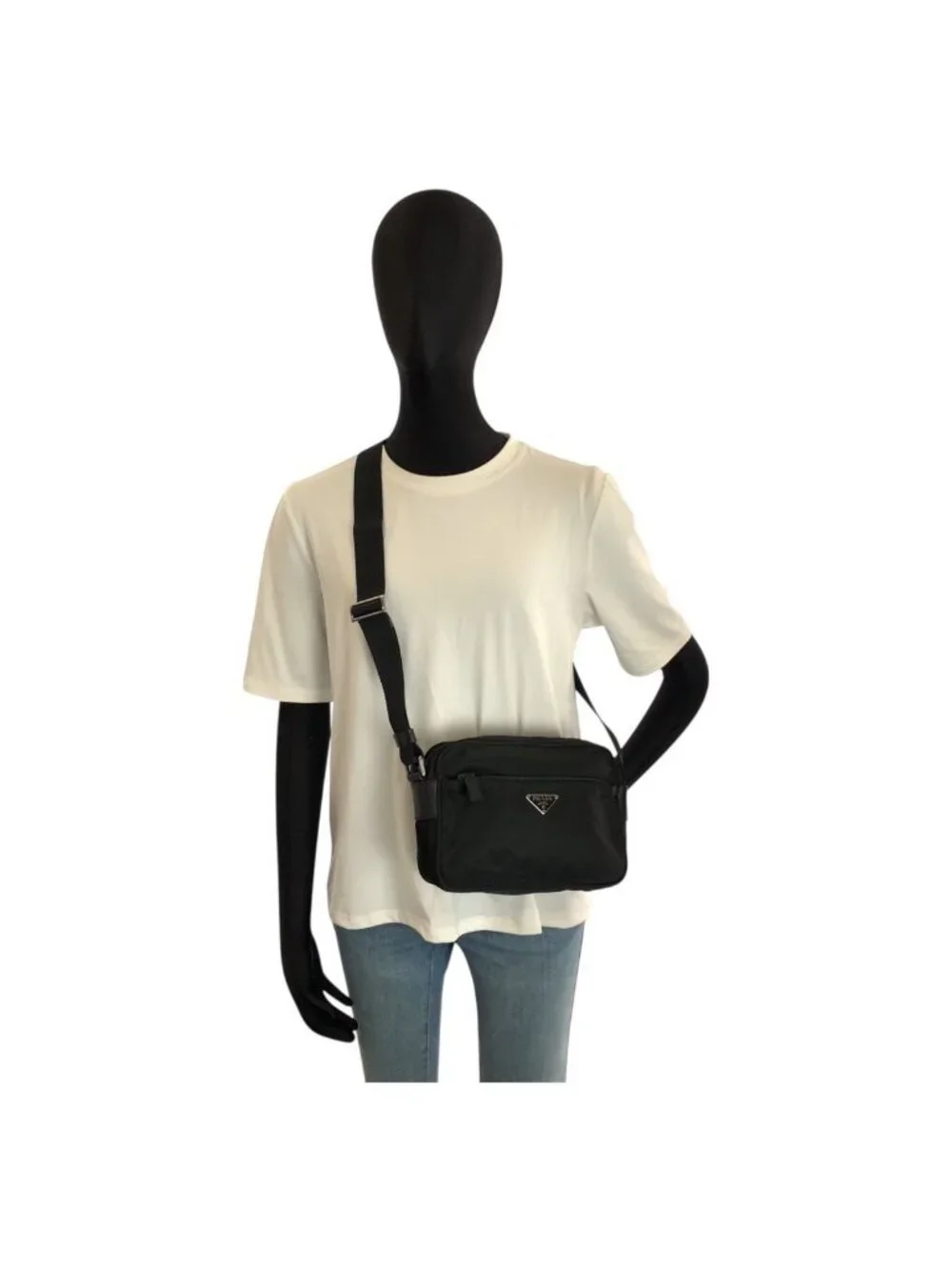 Prada Tessuto Black Nylon Shoulder Bag Pochette