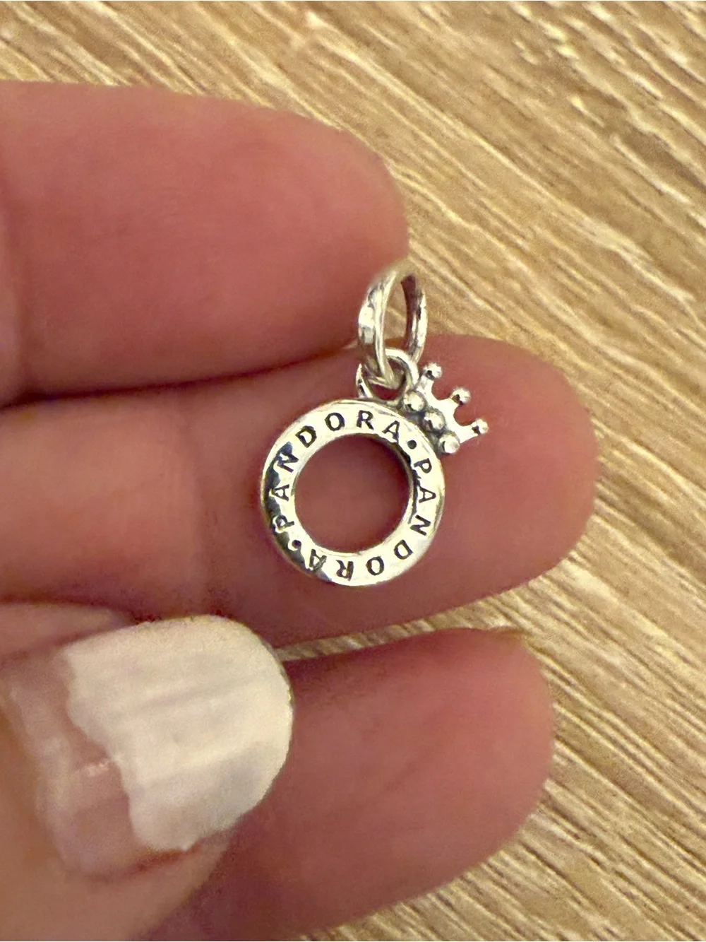 Pandora Silver Crown Ring Dangle Charm - Silver